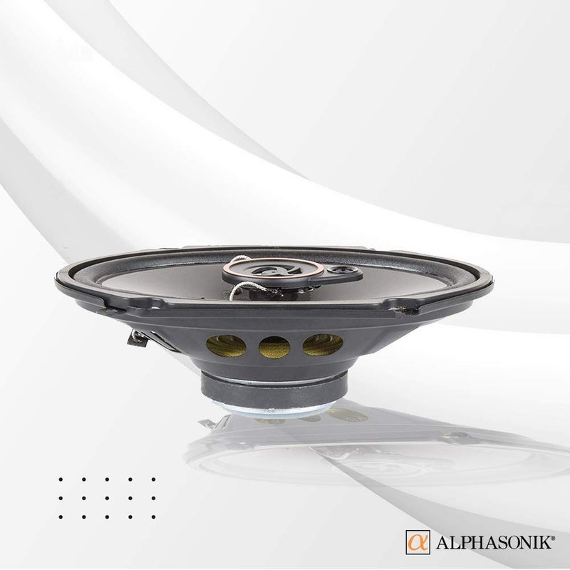 Alphasonik AS268P Loudspeakers 2 Pairs of 6X8 350W Max 3-Way Speakers 4 Ohms Premium Quality Audio Door Speakers for Car or Truck Stereo Sound System - Image 4